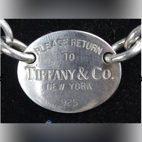 Return to Tiffany Sterling Silver Oval Tag Choker - Picture 4 of 6